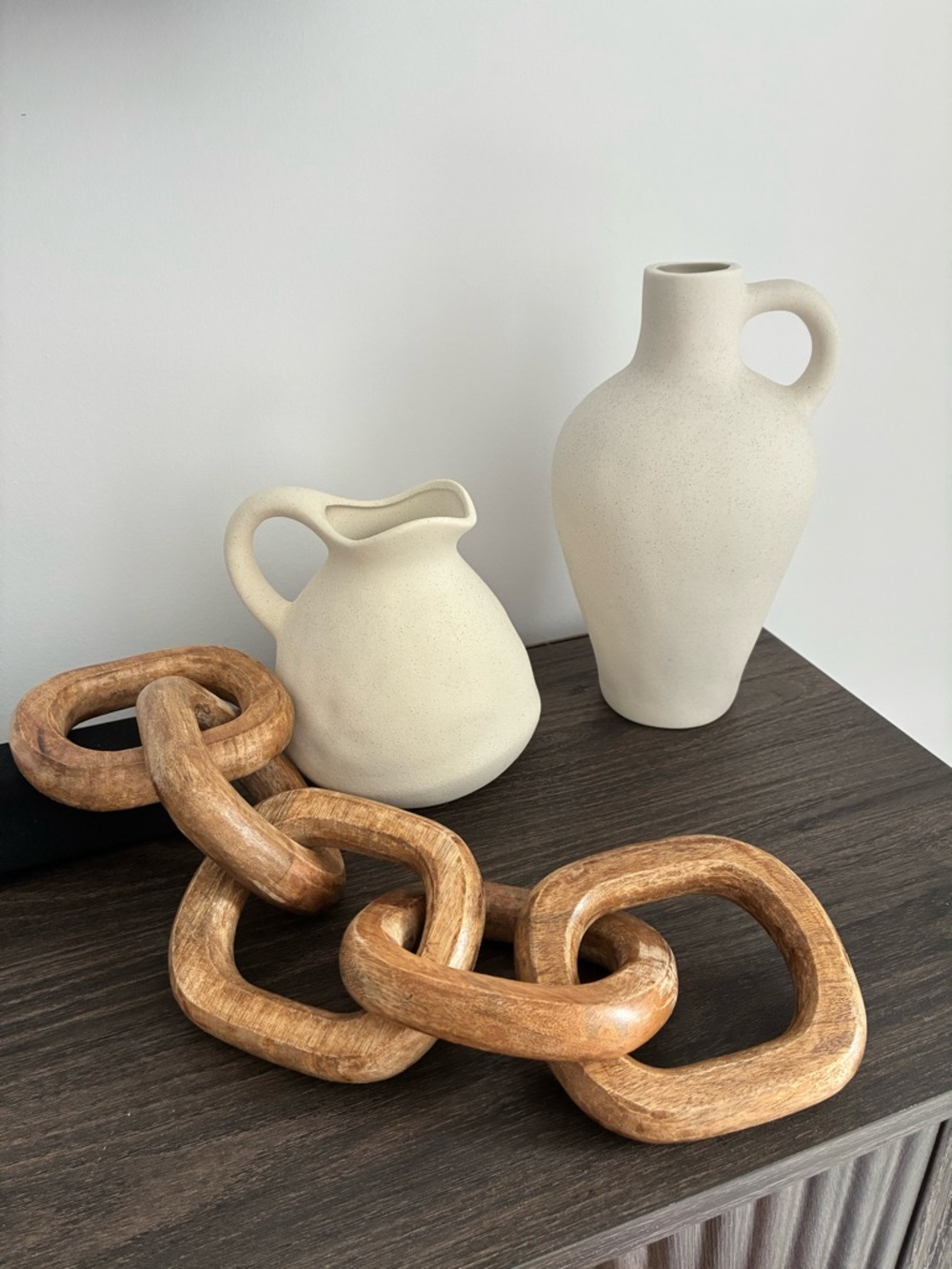 Acacia Wood Handcrafted Chain Link Decor